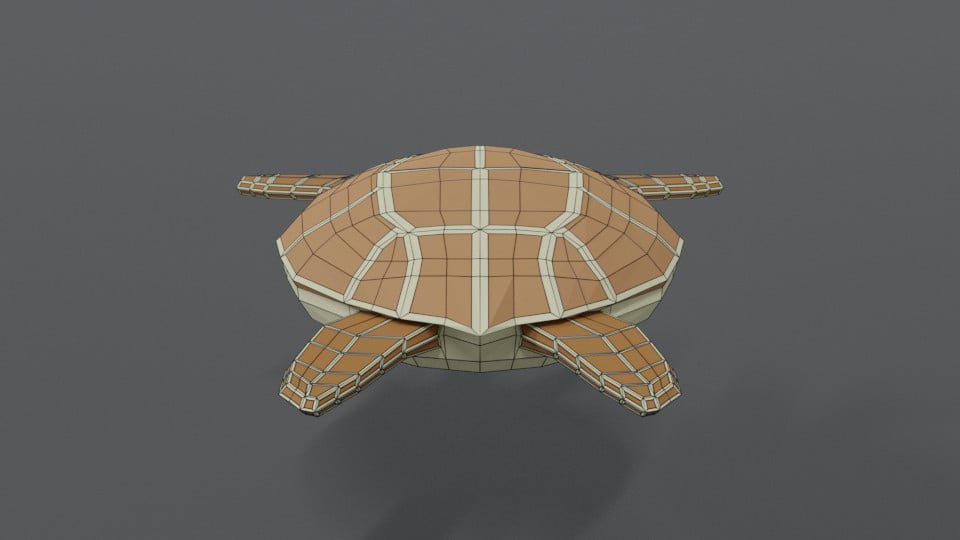 ArtStation - Low Poly Cartoon Loggerhead Sea Turtle | Game Assets