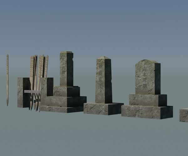 ArtStation - Japanese Gravestones | Game Assets