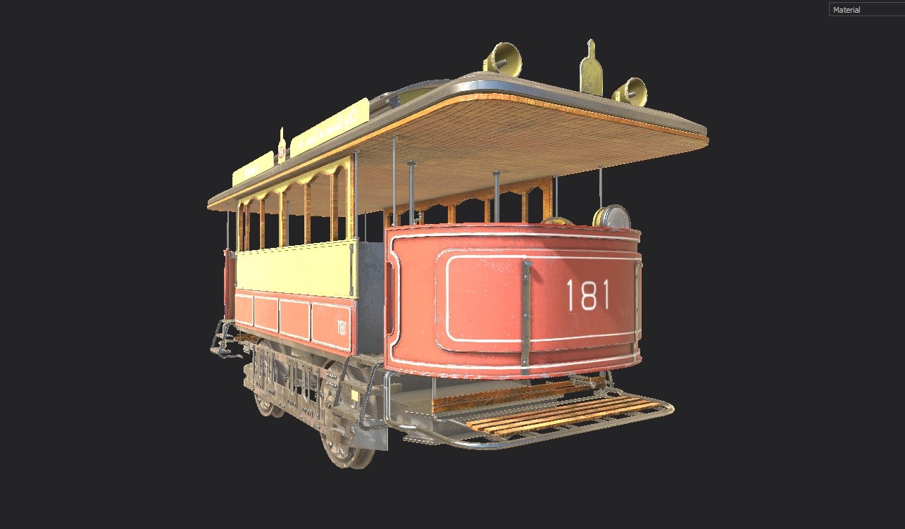 ArtStation - tram with pbr textures | Game Assets