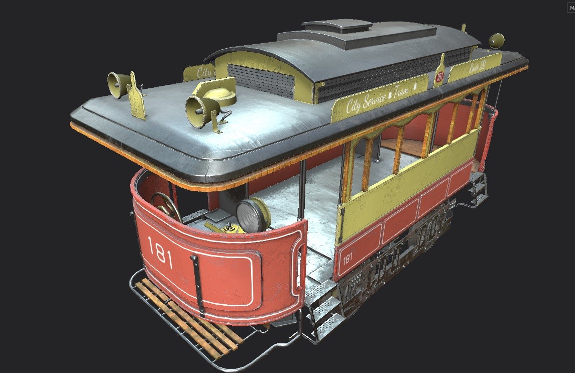 ArtStation - tram with pbr textures | Game Assets