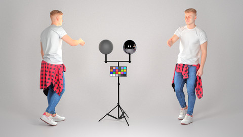 Stylish young man is shaking hand 171