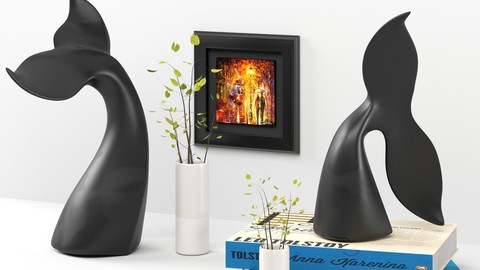 Decor Set No1 - by 2 Piece Black Menendez Whale