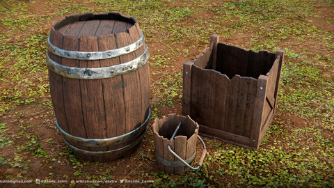 Package With Rustic Models | 2k Textures | Low Poly