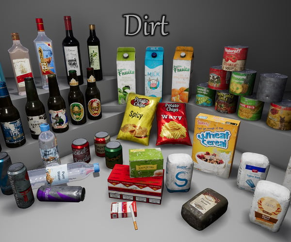 ArtStation - [UE4/UE5] Supermarket Product - Food and Drinks | Game Assets