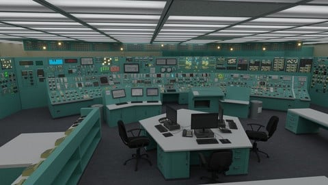 Nuclear Power Plant Control Room 3D model