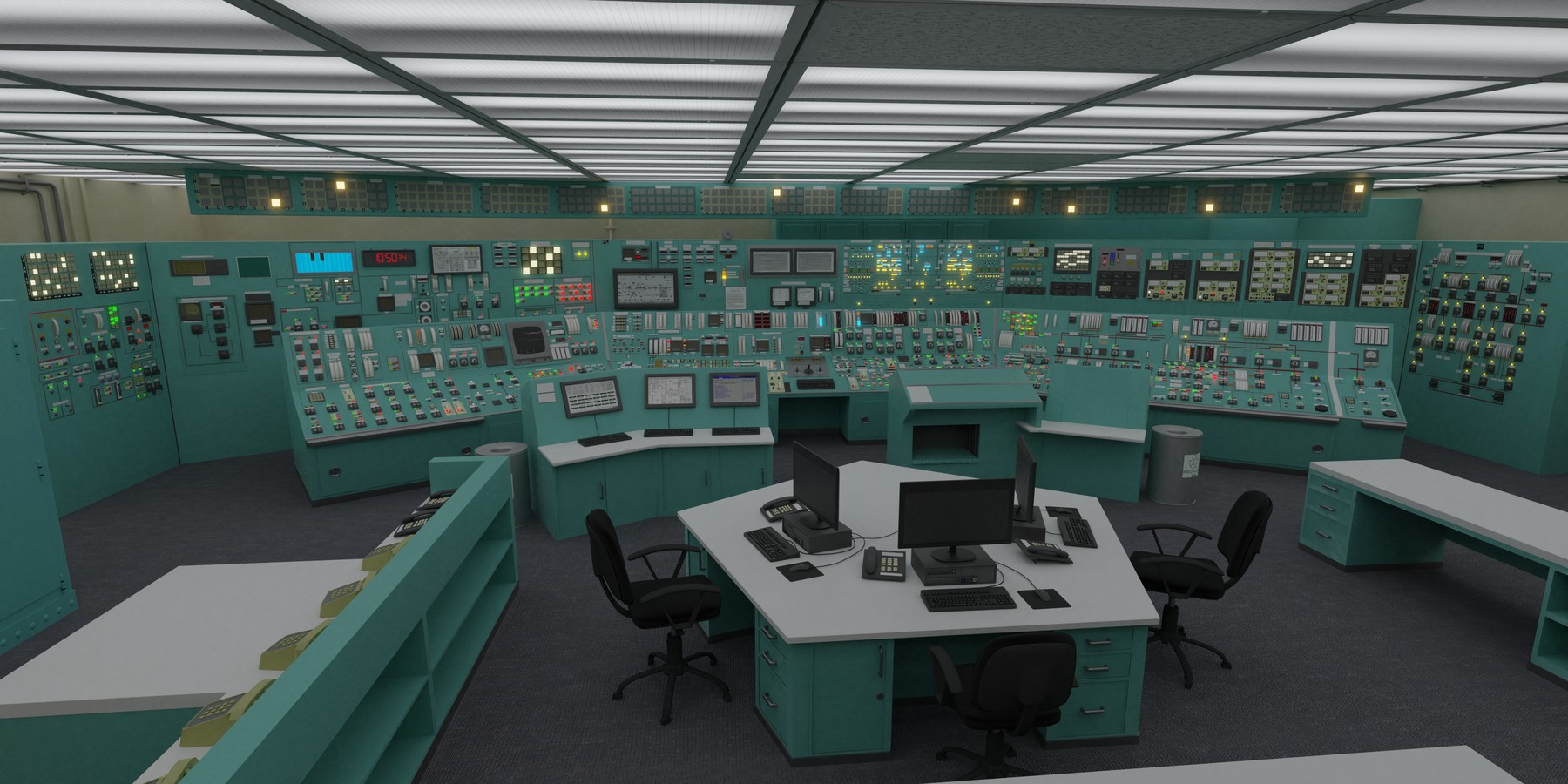 ArtStation - Nuclear Power Control Room model |