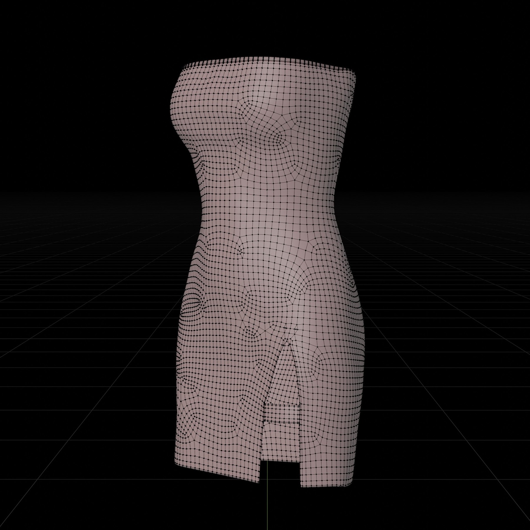 ArtStation - tube bodycon dress with slit 3D model | Resources