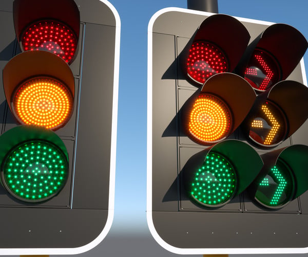 ArtStation - 200mm LED Traffic Lanterns / Traffic Lights | Resources