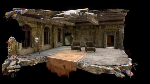 Abandoned game interior