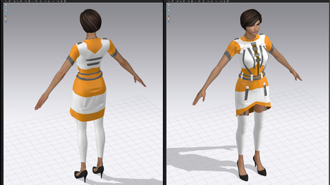 Imerium Space Uniform base for Marvelous Designer