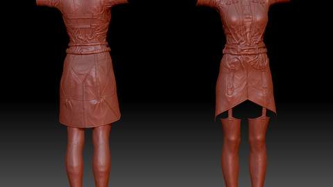 Imerium Space Uniform base for Zbrush