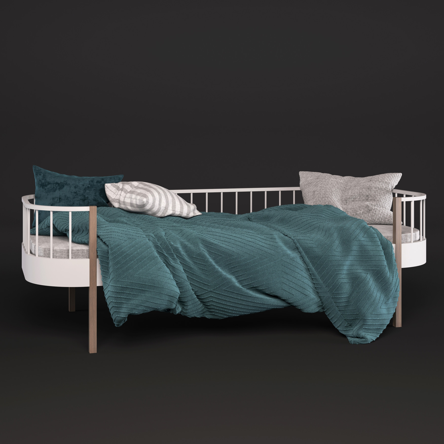 single bed and cot