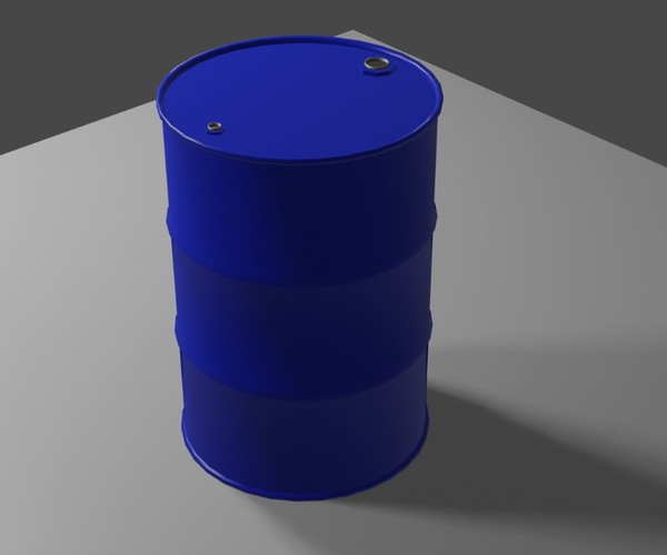 ArtStation Steel Drum Gas Barrel Tambor de Gasolina Lowpoly 3D