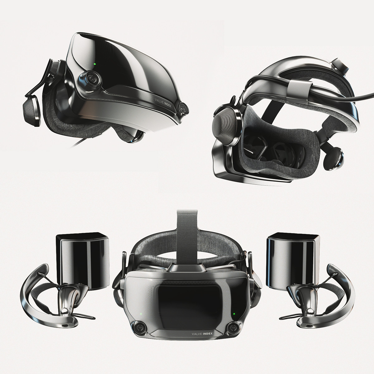 ArtStation Valve Index VR headset with controllers and sensors full