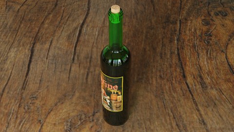 Wine Bottle - Garrafa de Vinho 3D model