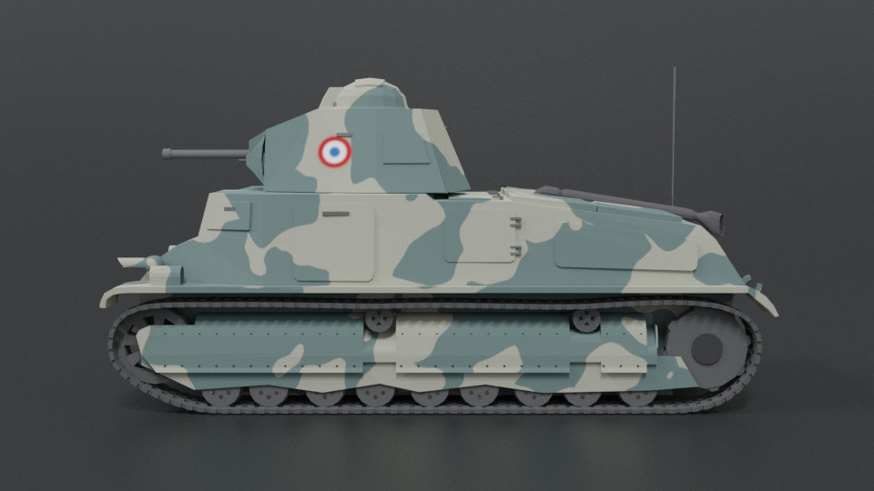 ArtStation - Low Poly Cartoon Somua S35 Tank | Game Assets