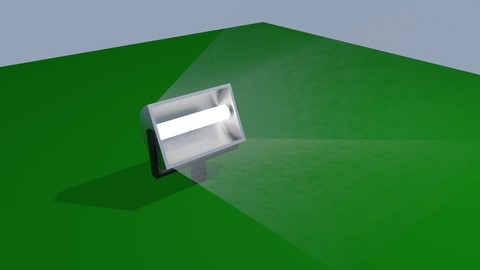 Searchlight - Stadium Spotlight - Floodlight - Holofote Low-poly 3D model
