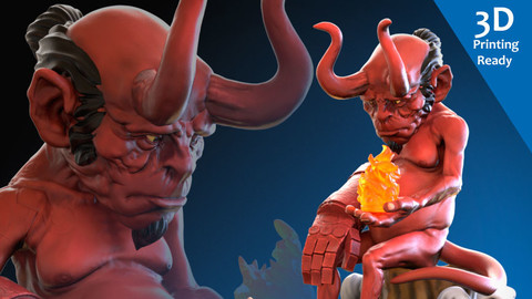 Hellboy 3D printing ready fanart