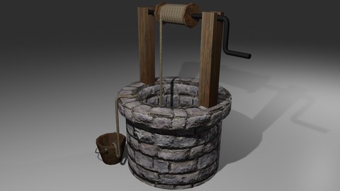 Well - Water - Poco de Agua Low-poly 3D model