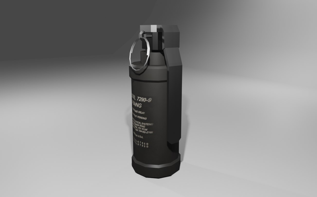 ArtStation - Flash Grenade - Flare Explosive - Granada Low-poly 3D