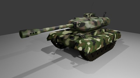 War Tank - Jungle Camouflage - Tanque de Guerra 3D model