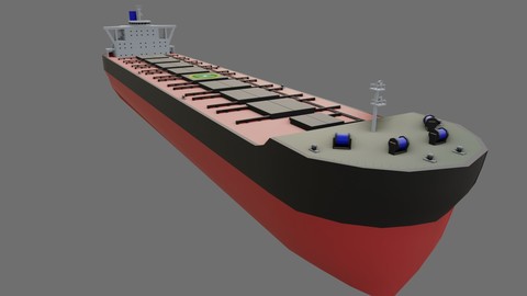 Ship Bulk Carrier - Cargo - Navio Graneleiro Low-poly 3D model
