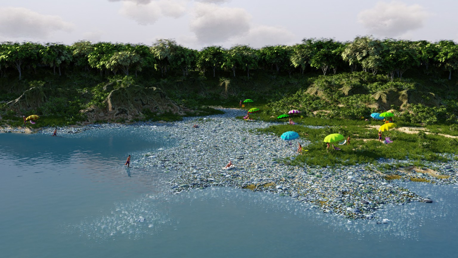 ArtStation Pebbly beach in Blender Resources