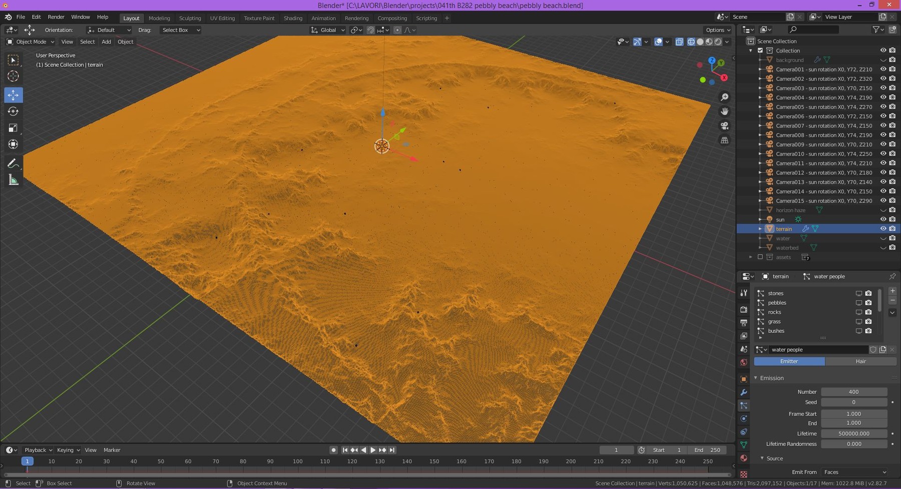 ArtStation Pebbly beach in Blender Resources