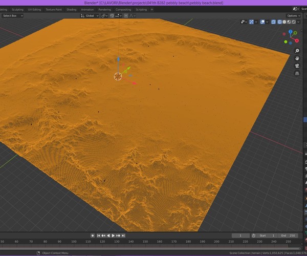 ArtStation Pebbly beach in Blender Resources