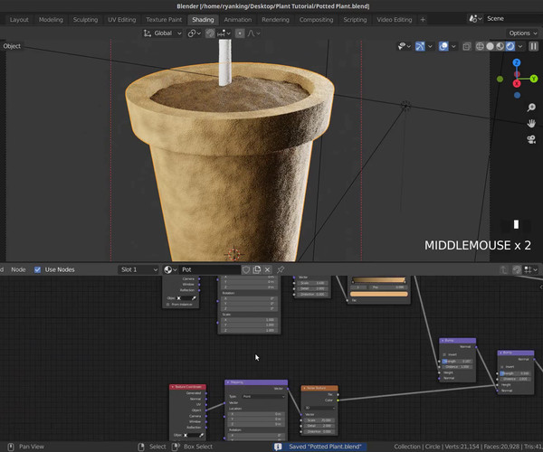 ArtStation How To Create A Potted Plant In Blender (Tutorial) Tutorials