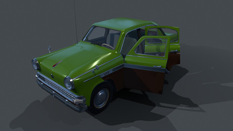 Moskvich-403 (Low poly, optimized)