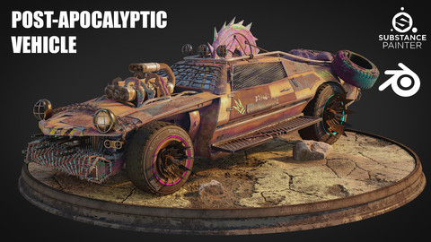 Post Apocalyptic Vehicle Ready to Texture