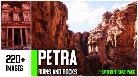 220+ Petra Ruins and Roks. Reference Pack for Photobashing