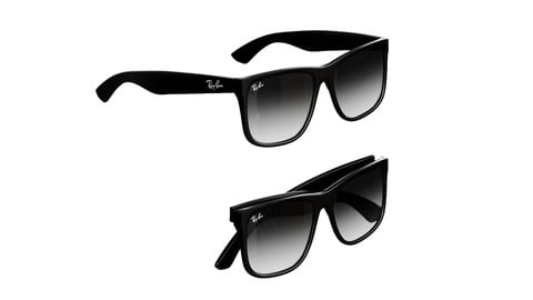 rayban sunglass justin classic 3d model