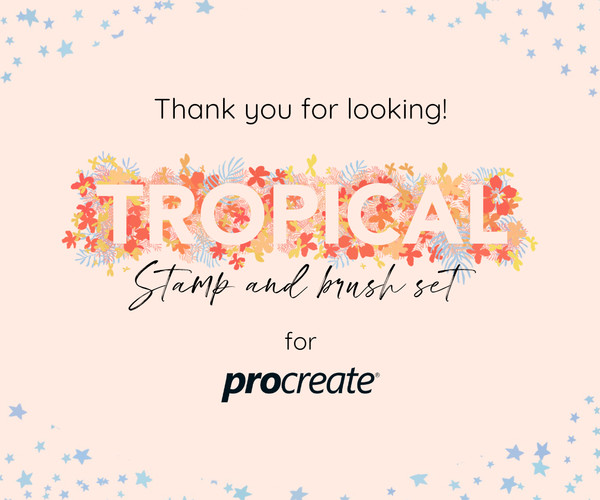 ArtStation - Tropical Summer Stamp and Brush set for Procreate | Brushes