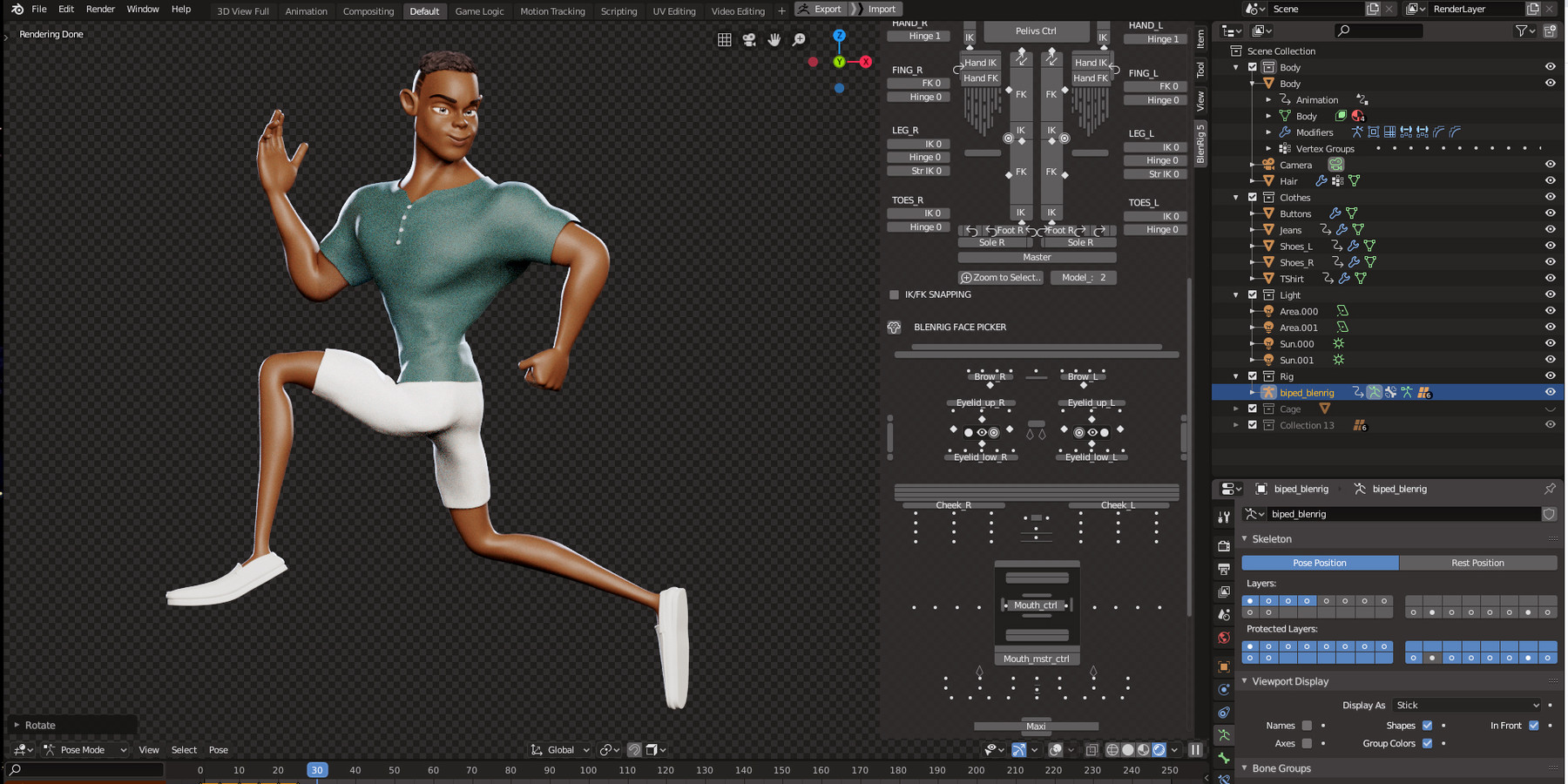 ArtStation - Rigged - Stylized Character Man - Adisa - Blender Cycles ...