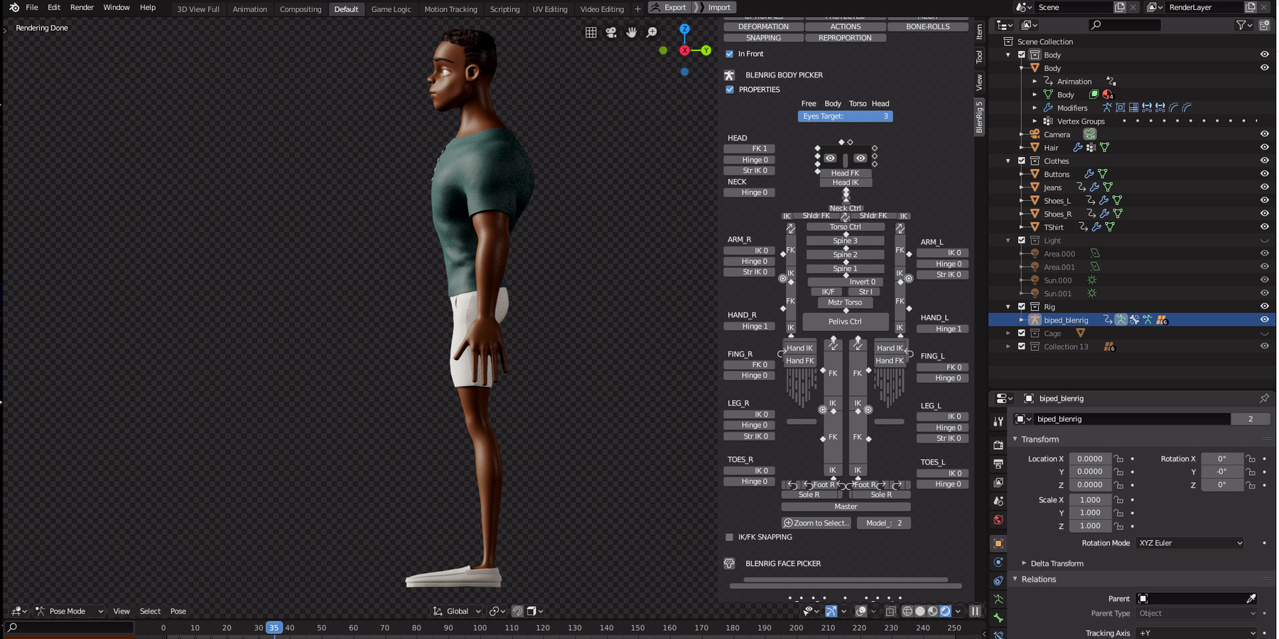 ArtStation - Rigged - Stylized Character Man - Adisa - Blender Cycles ...