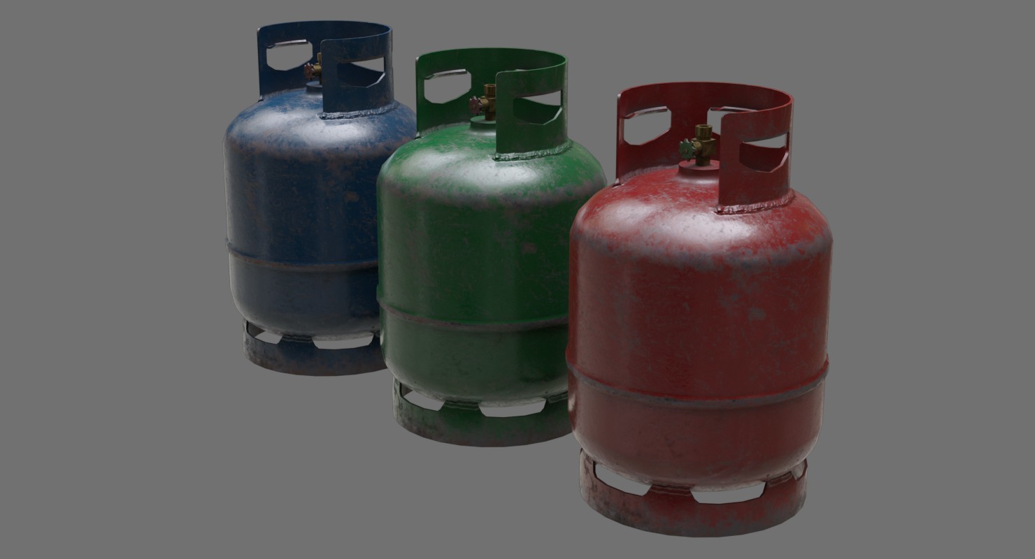 ArtStation Gas Cylinder 1B Game Assets