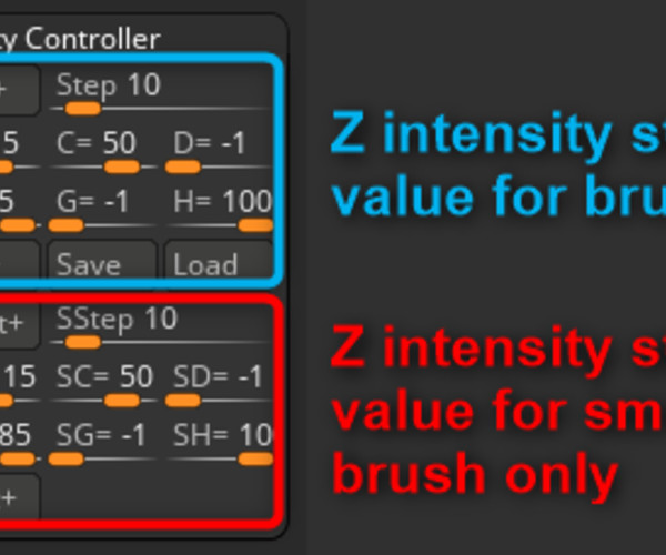 how to change zbrush intensity