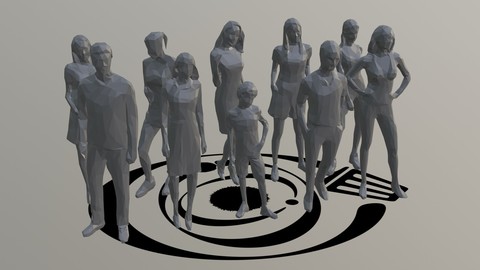 Low Poly People Pack 001 - 10 Pieces R