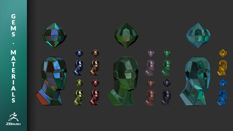 JP Gem Materials (for zbrush)