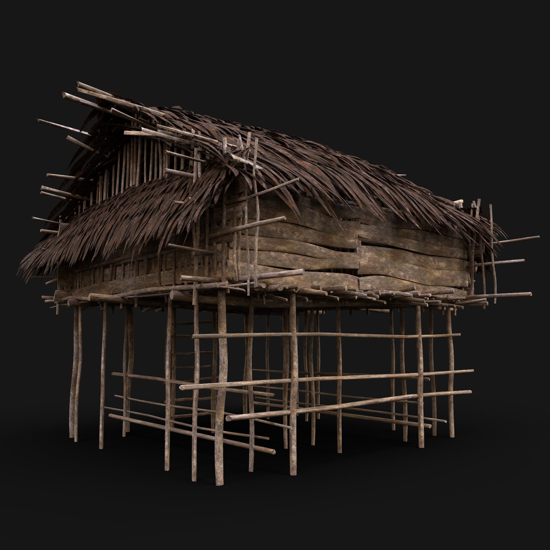 Tribal Jungle Hut - 3D Model by Enterables