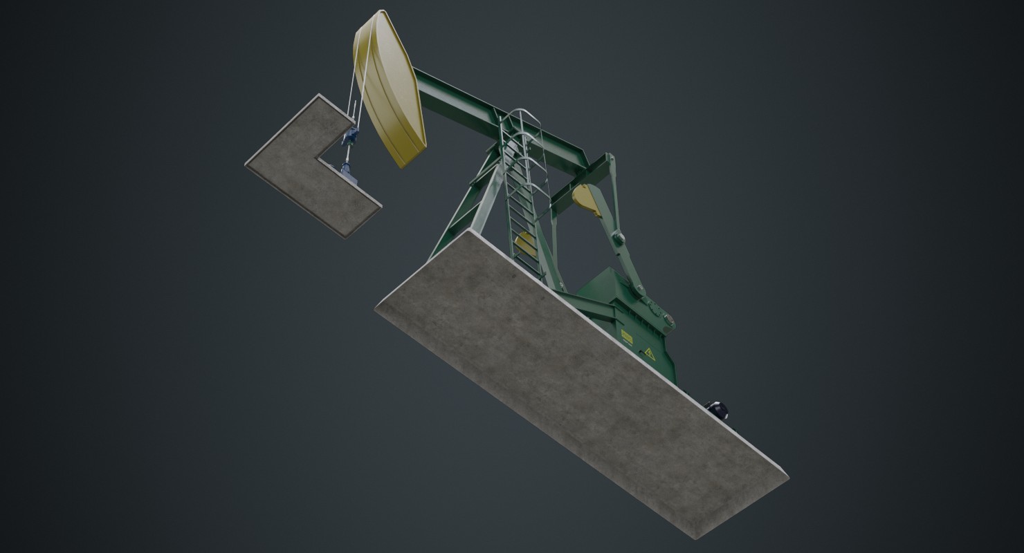 ArtStation Oil Pumpjack 1A Game Assets
