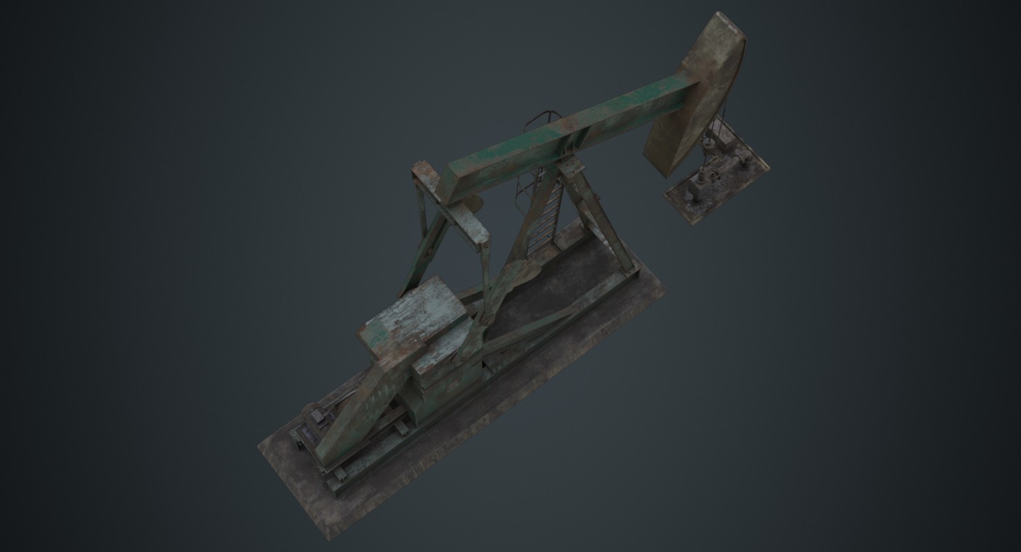 ArtStation Oil Pumpjack 1B Game Assets