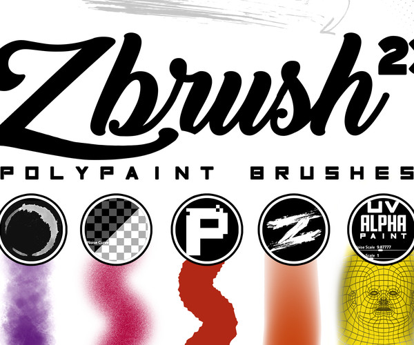 ArtStation - ZBrush Polypaint Brushes II | Brushes