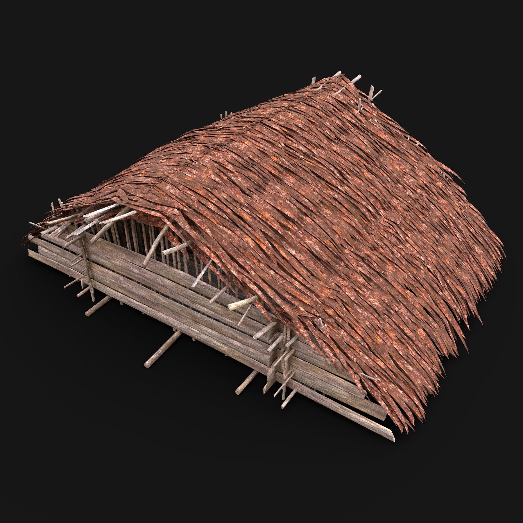 TRIBAL JUNGLE PRIMAL HUT HOUSE REED SILO STORAGE SURVIVAL AAA | 3D model