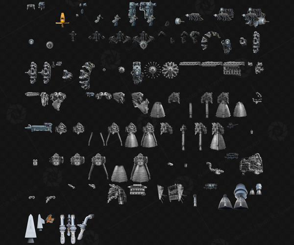 ArtStation - Bundle Mech Kitbash: 4 PNG Photo Packs | Resources