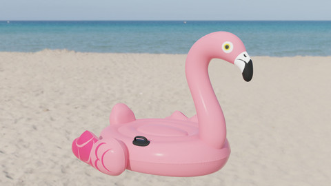 Flamingo Inflatable Toy  3D model
