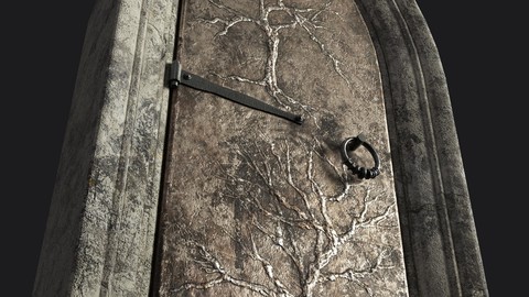 Medieval Door (game-ready, low-poly)