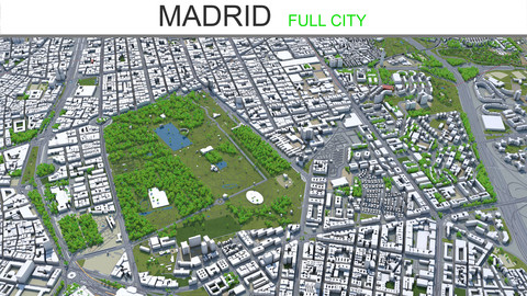 Madrid City 3D Model  80 km